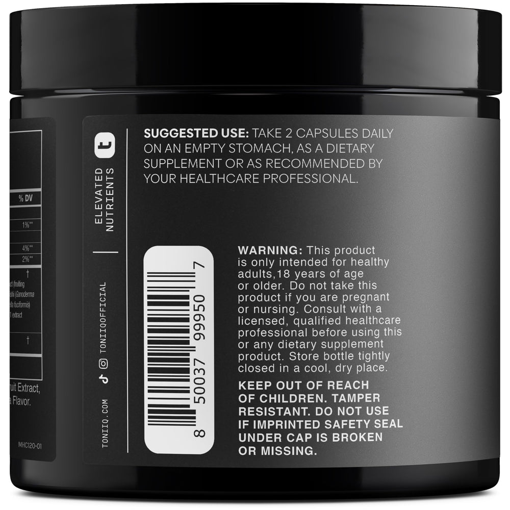 Toniiq NAC bottle packaging illustrating a four-month supply.
