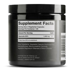 Toniiq Quercetin bottle 240-count offers convenient daily use