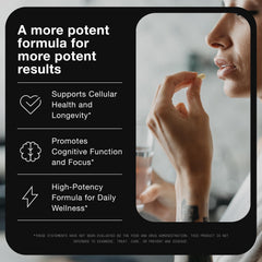 Toniiq RiaGev-WS patented ingredient graphic referencing research-backed NAD+ support