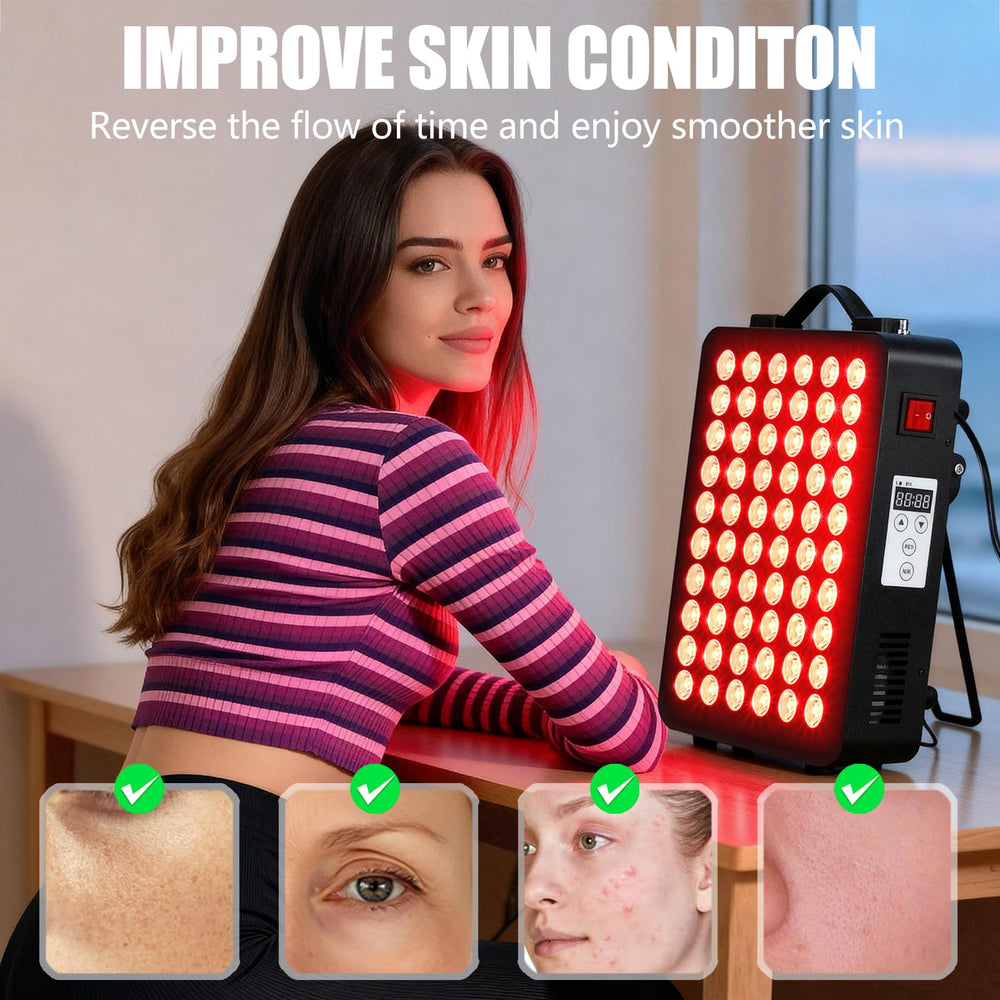 Topcupro 660nm red light for facial skin care and vitality benefits.