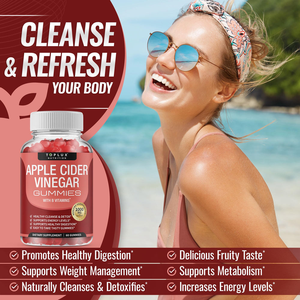 Toplux Beet Root Pomegranate gummies arranged neatly to suggest detox and vitality.