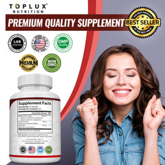Toplux Berberine non-GMO vegan label close-up