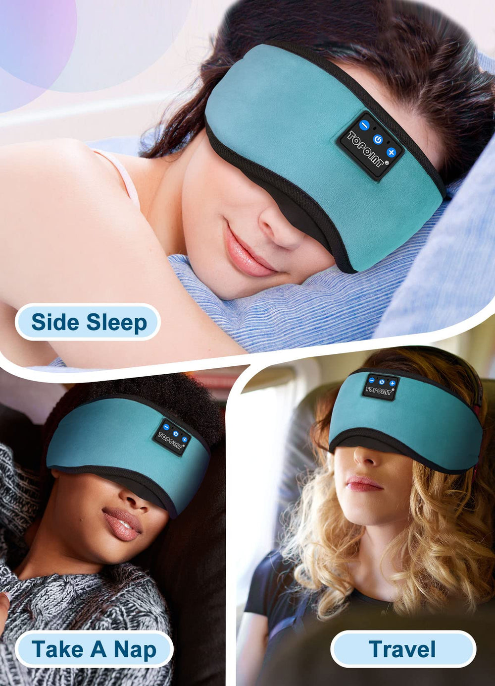 TOPOINT Sleep Mask offers up to 15 hours of playback on a single charge