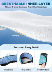 TOPOINT Sleep Mask with adjustable speakers for personalized ear-fit