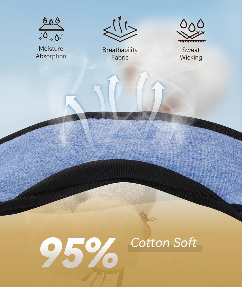 TOPOINT sleep mask cotton 95% feels soft and warm for chilly nights.