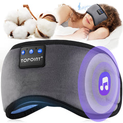 TOPOINT sleep mask ear speaker positioning improves comfort for side sleepers.