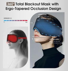 TOPOINT Sleep Mask with embedded speakers delivering clear HD audio for relaxation