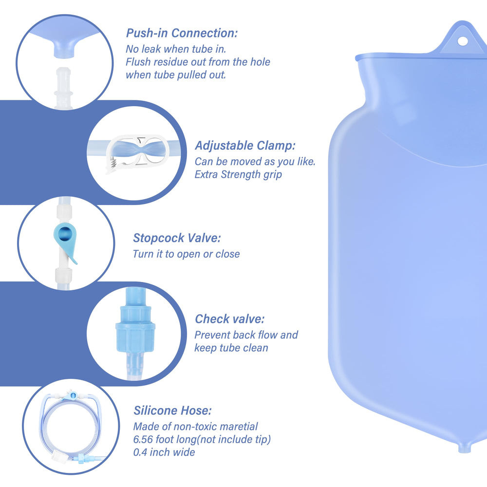 TopQuaFocus blue stopcock valve for precise flow control.