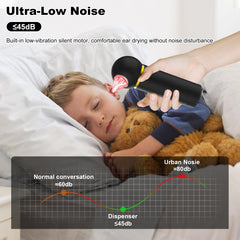 TopQuaFocus ear dryer easy one-button control for quick moisture clearance.