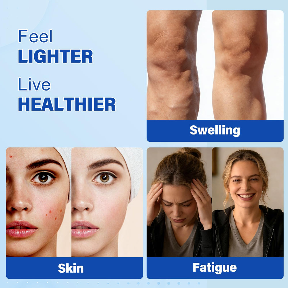 TOPSHEP bottle on glass demonstrates convenient lymphatic support for daily use.