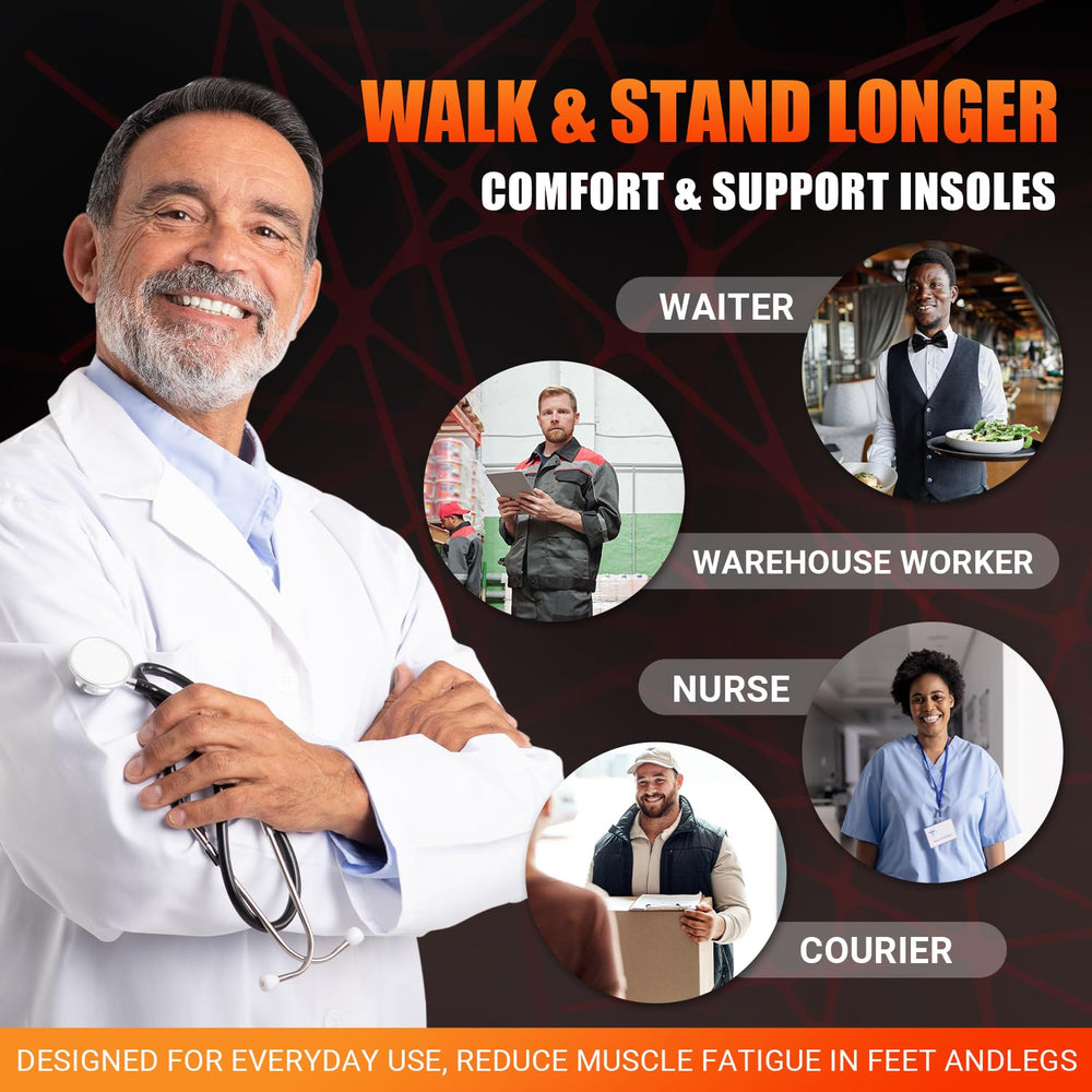 TOPSOLE insoles compatible with work boots and daily shoes