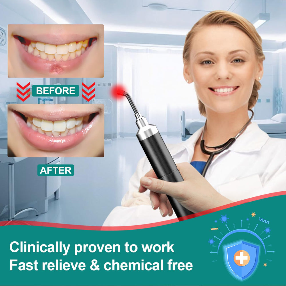 Topvent device with detachable tip for facial lip and mouth care.