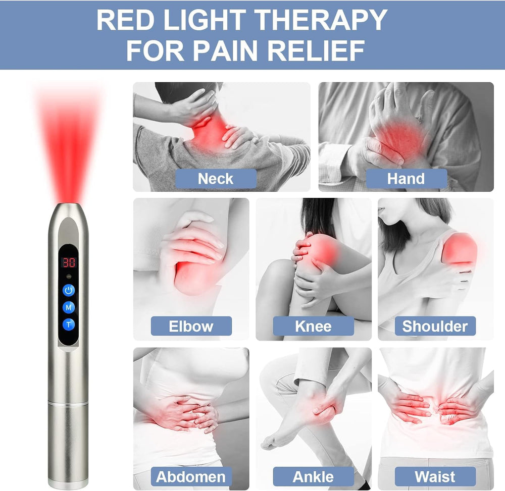 Topvent Red Light Therapy ear area to ease minor discomfort.