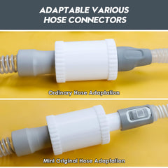 Tordale plug-and-play connection for quick setup with CPAP hoses.