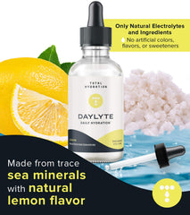 Total Hydration Daylyte lemon packaging reflects a sugar-free hydration option