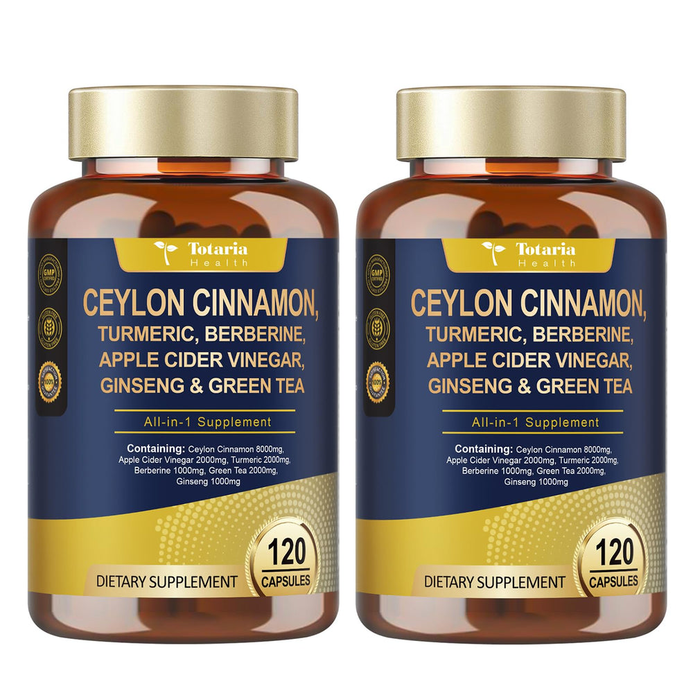 Totaria 18in1 cinnamon capsules bottle, a premium vegan formula for daily wellness.