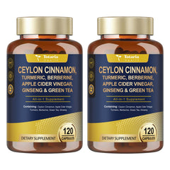 Totaria 18in1 cinnamon capsules bottle, a premium vegan formula for daily wellness.