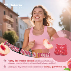 Totaria calcium citrate gummies sugar-free peach flavor for sugar-conscious adults