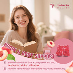 Totaria calcium citrate gummies vegan pectin base sugar-free option