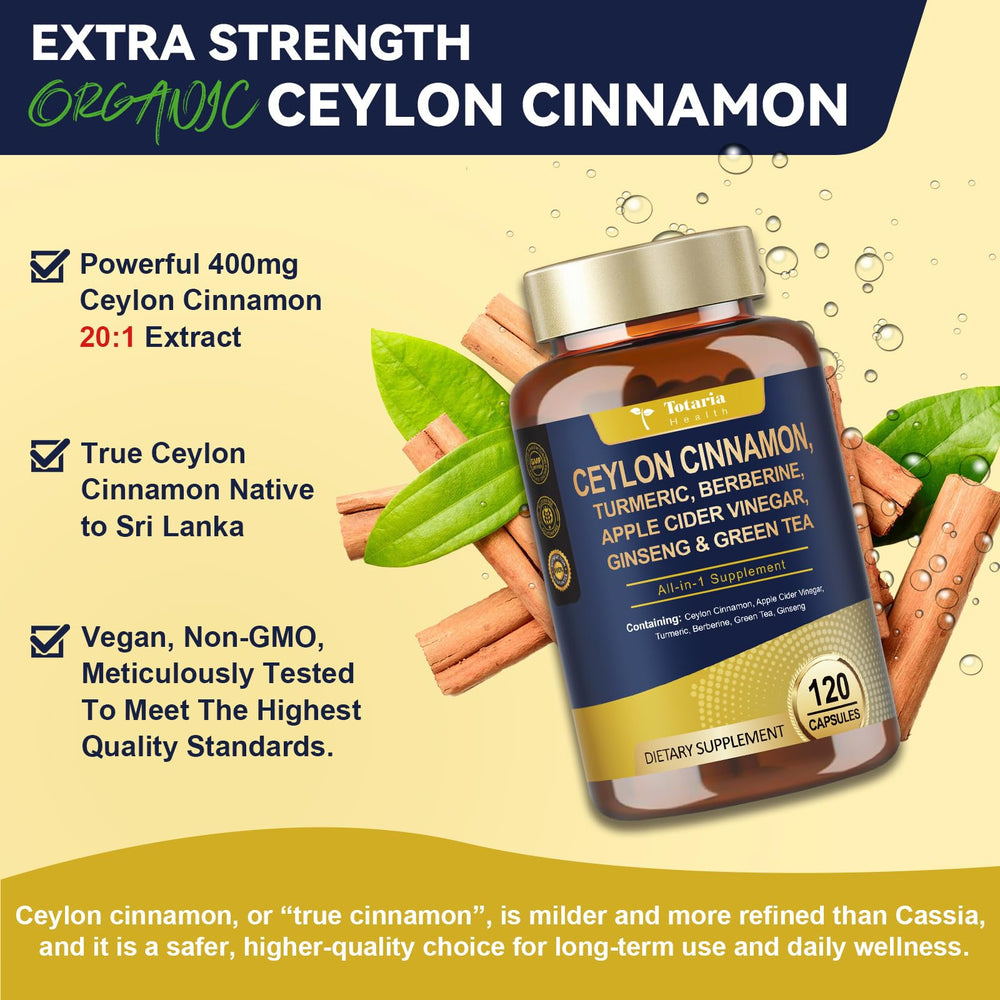 Totaria digestive support capsules featuring berberine and vinegar for comfortable digestion.
