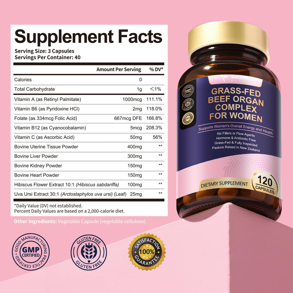 Totaria hormone-balance beef organs shot suggesting wellness routine