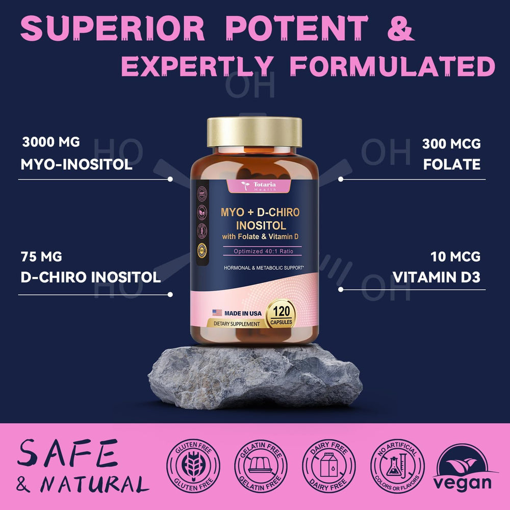 Totaria Inositol with vitamin D3 and folate supports metabolism and immunity