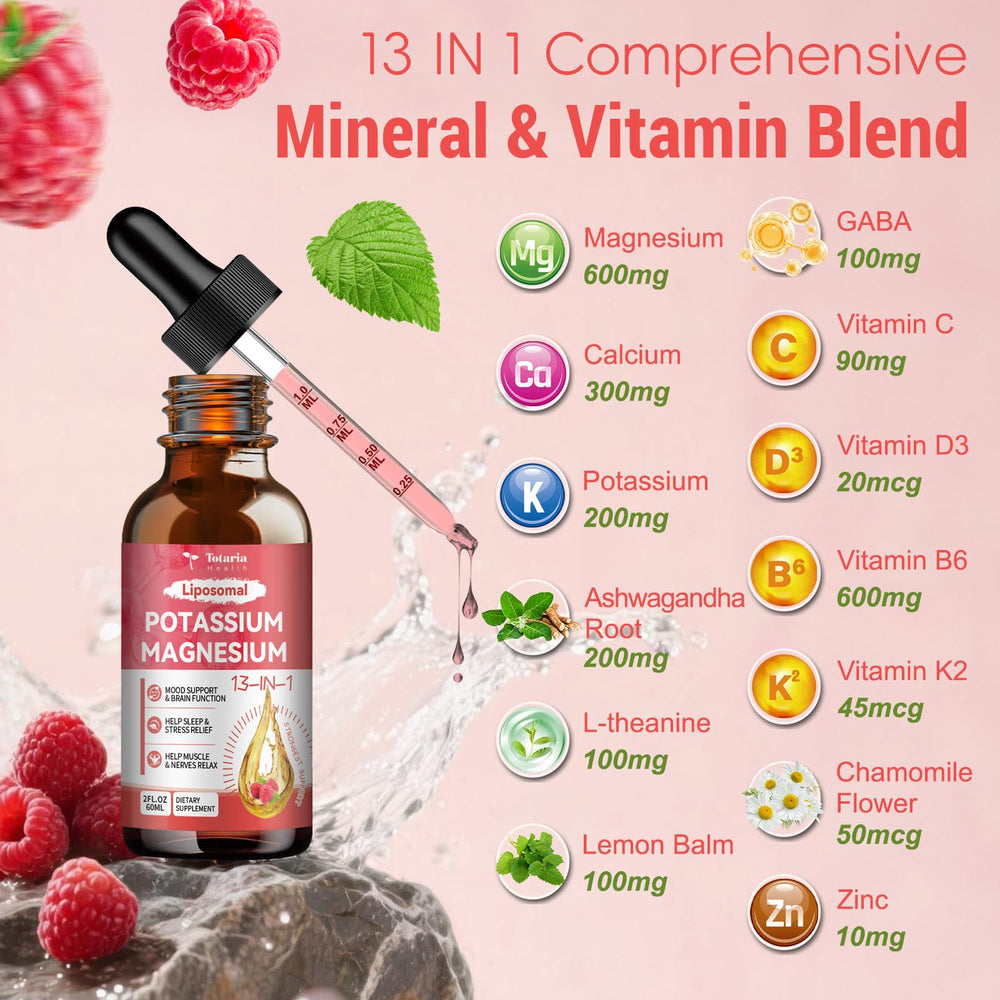Totaria liposomal drops pour emphasizing easy daily intake for better mineral balance