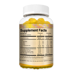 Totaria probiotic fiber gummies pineapple packaging-back view, simple pairing with daily routine.