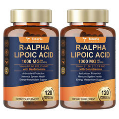 Totaria R-ALA 1000mg bottle highlights high absorption potential for better delivery.