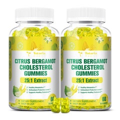 Totaria sugar-free bergamot gummies bottle front showing a convenient daily snack