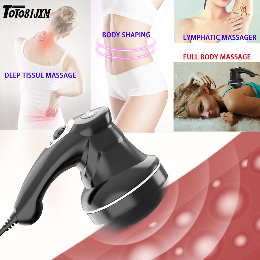 TOTO81JXM wide massage head targets abdomen and thighs for cellulite massage.