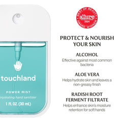Close-up of aloe hydration in Touchland DREAM Five Set formulas