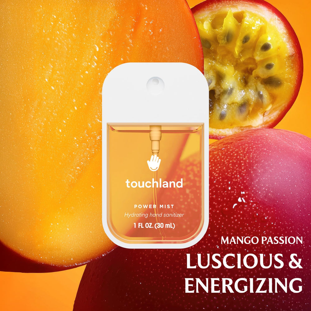 Touchland Watermelon mist bottle highlighting fruity aroma and skin-friendly hydration.