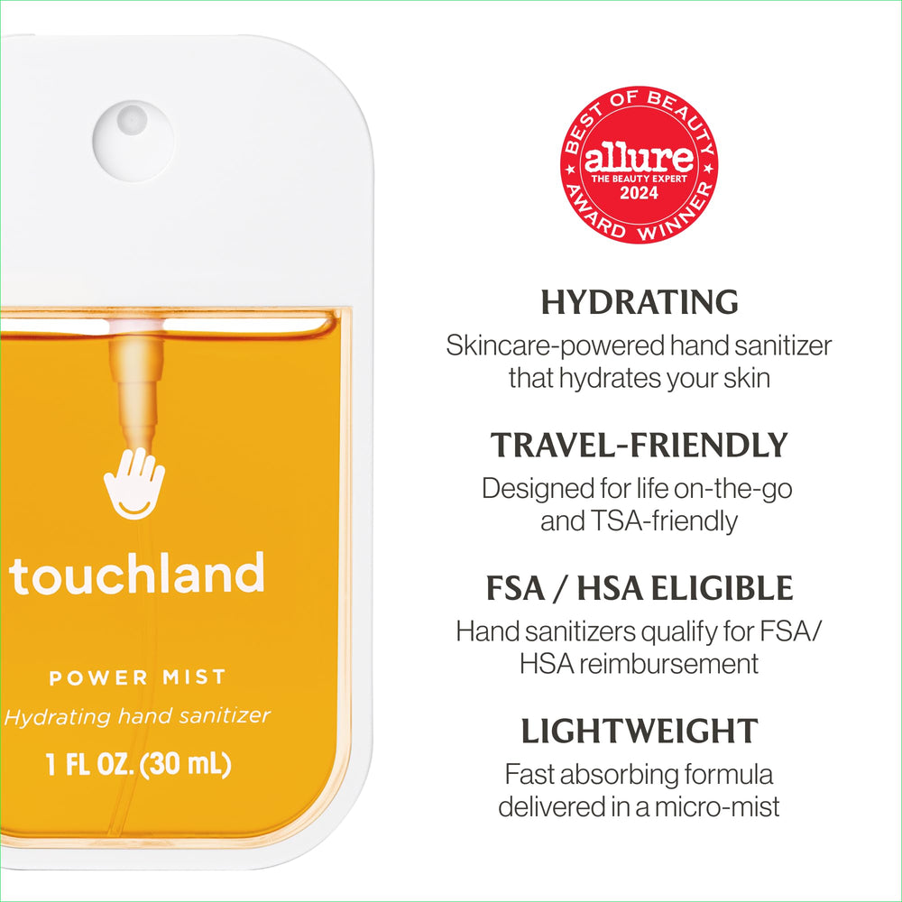 Touchland vegan, cruelty-free label visible on packaging.
