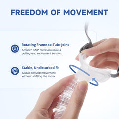 TOY MANIAC 360° swivel short tube enables natural movement and side sleeping.