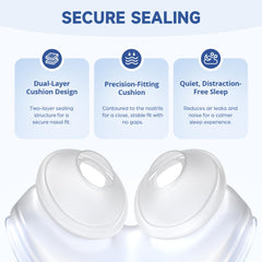 TOY MANIAC nasal pillow cushion highlights dual-wall seal for all-night comfort.