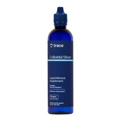 Trace Minerals Colloidal Silver bottle pour demonstrates high-potency immune support