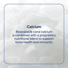 Trace Minerals Coral Calcium bottle pour demonstrates easy daily intake with meals