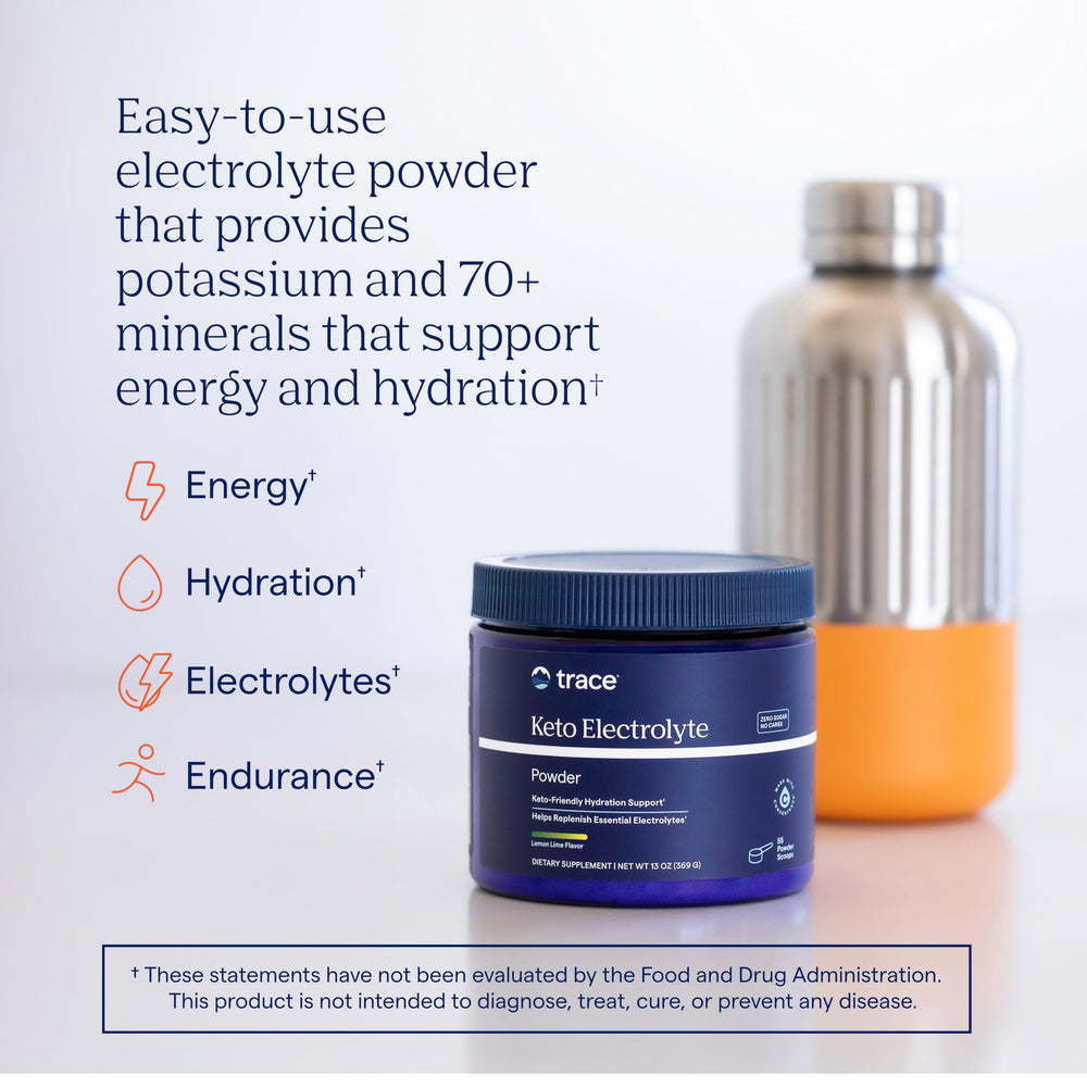 Stirring Trace Minerals Keto Electrolyte into water shows quick hydration potential