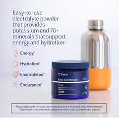Stirring Trace Minerals Keto Electrolyte into water shows quick hydration potential