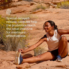 Trace Minerals Probiotic 55 Billion label highlights multi-strain formula and dosage.