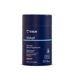 Trace Minerals Shilajit Gummies orange bottle ready-to-chew immunity support for daily vitality.
