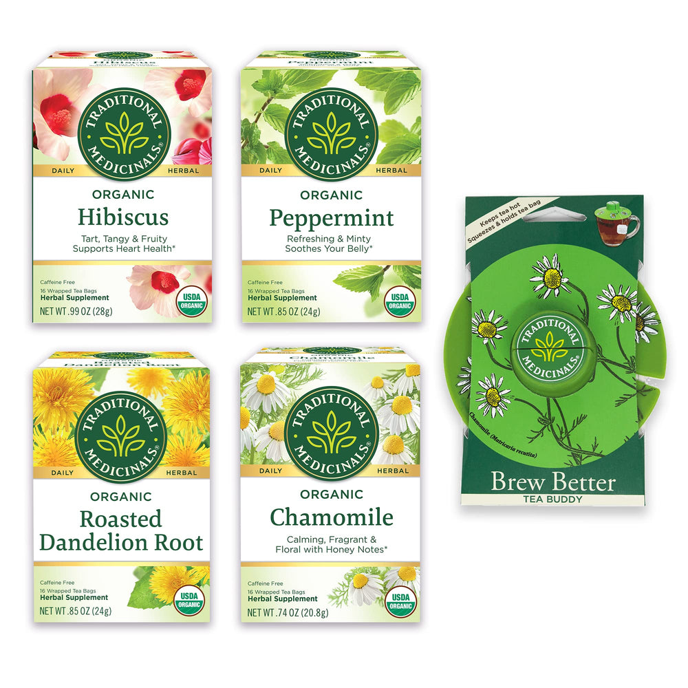 Traditional Medicinals peppermint tea cup close-up, refreshingly aromatic and minty for a soothing break.