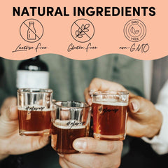 Tranont Glow ingredients label close-up with collagen and antioxidants.