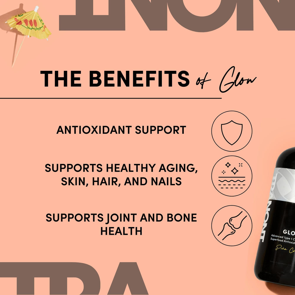 Tranont Glow Pina Colada pour stream showing easy daily collagen consumption.