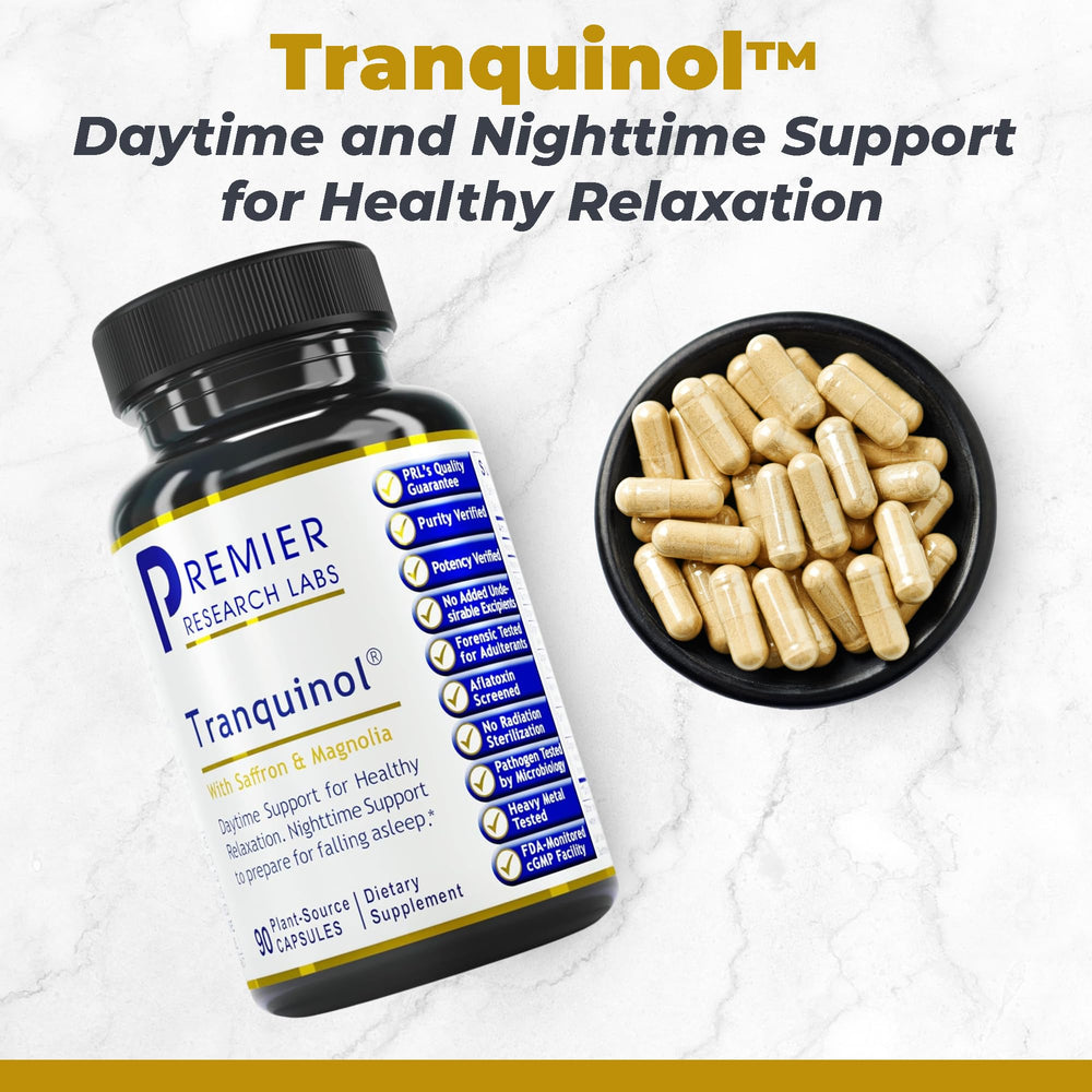 Tranquinol capsules close-up highlighting vegan sleep support