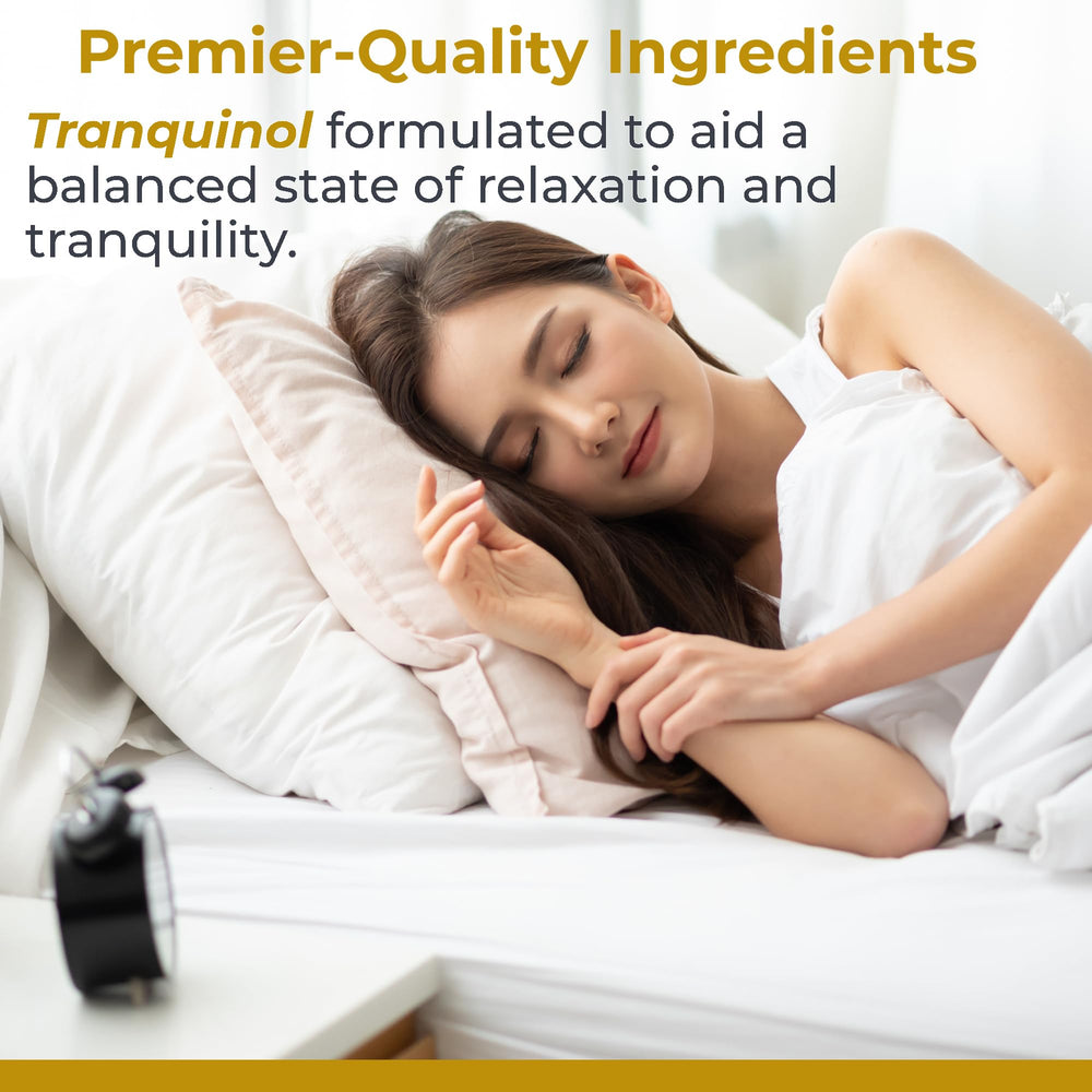 Tranquinol label design emphasizes natural relaxation and deep rest potential