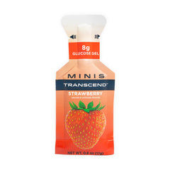Transcend mini strawberry gel pack for on-the-go energy during workouts