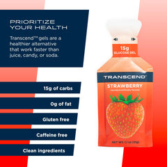 Athlete using Transcend Gel during a run to sustain pace.