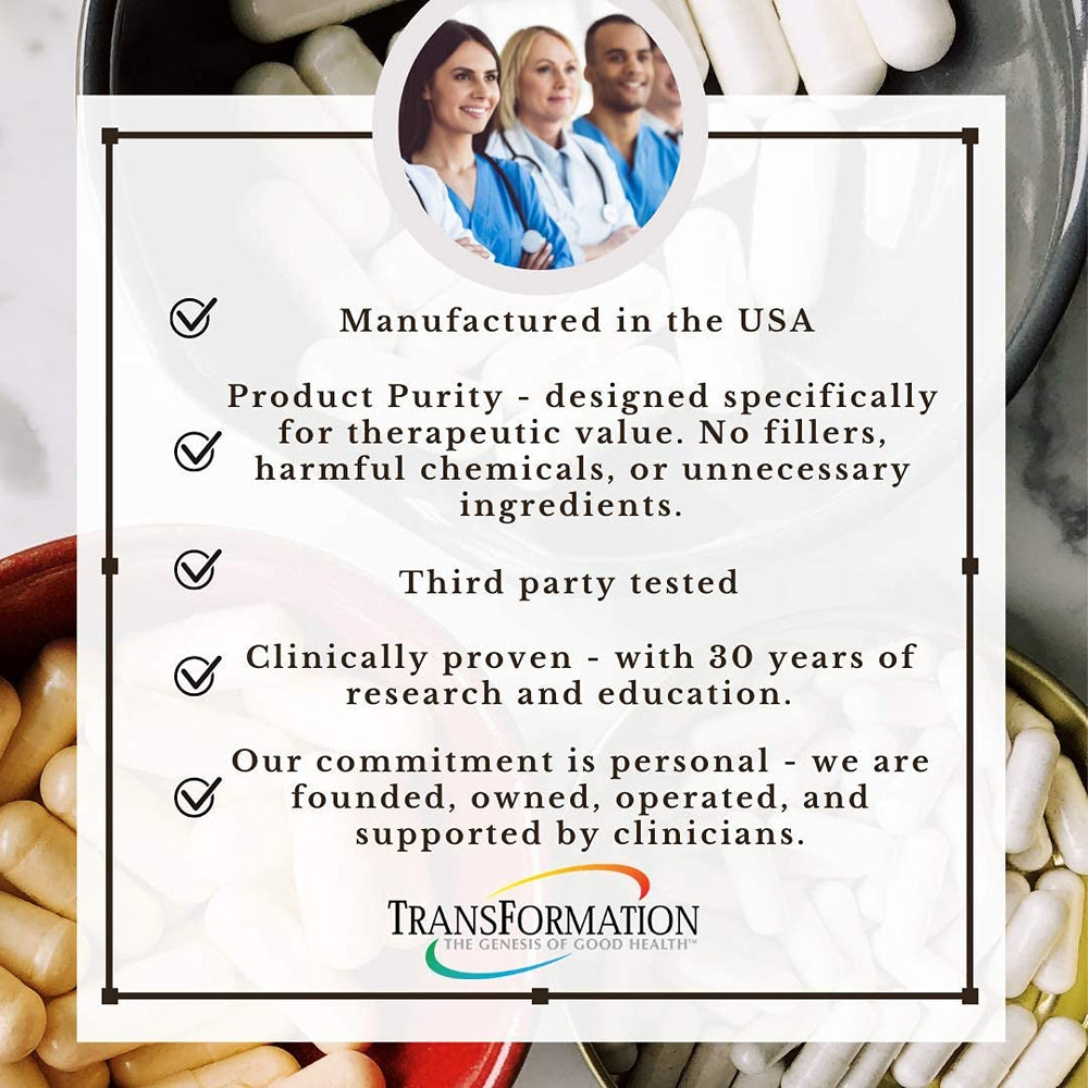 TRANSFORMATION GastroZyme dosage instructions image, take with meals for digestion support.